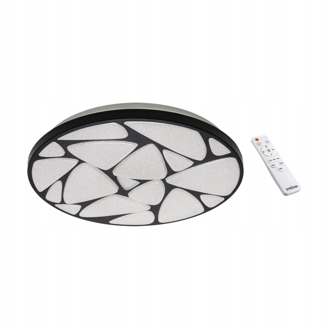 Stropní Svítidlo 48W Mineral Struhm černá Ø49,5 cm s dálkovým ovládáním IP44