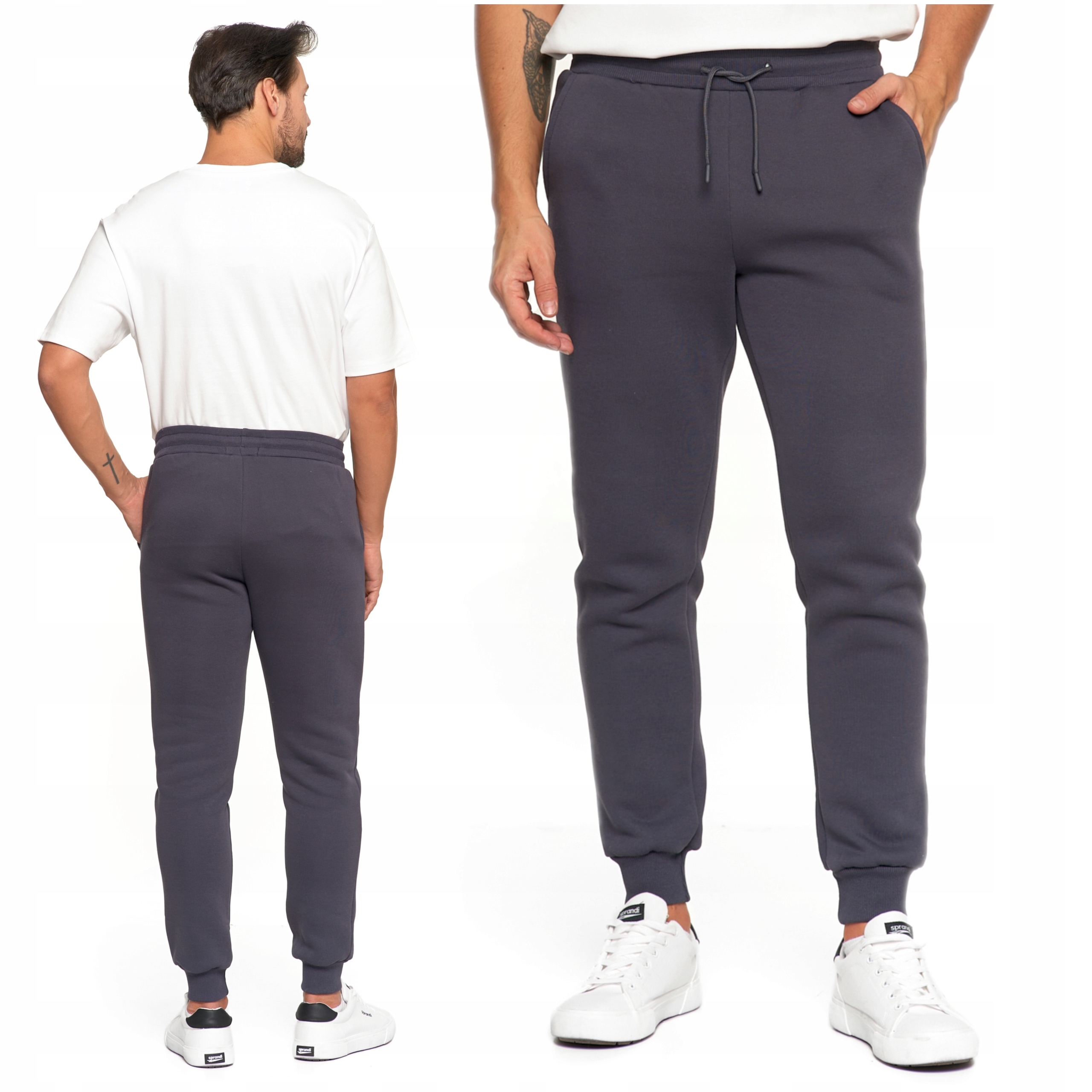 Pánské teplákové kalhoty Zateplené Joggery Zavazovací Hladké Teplé Moraj XXL