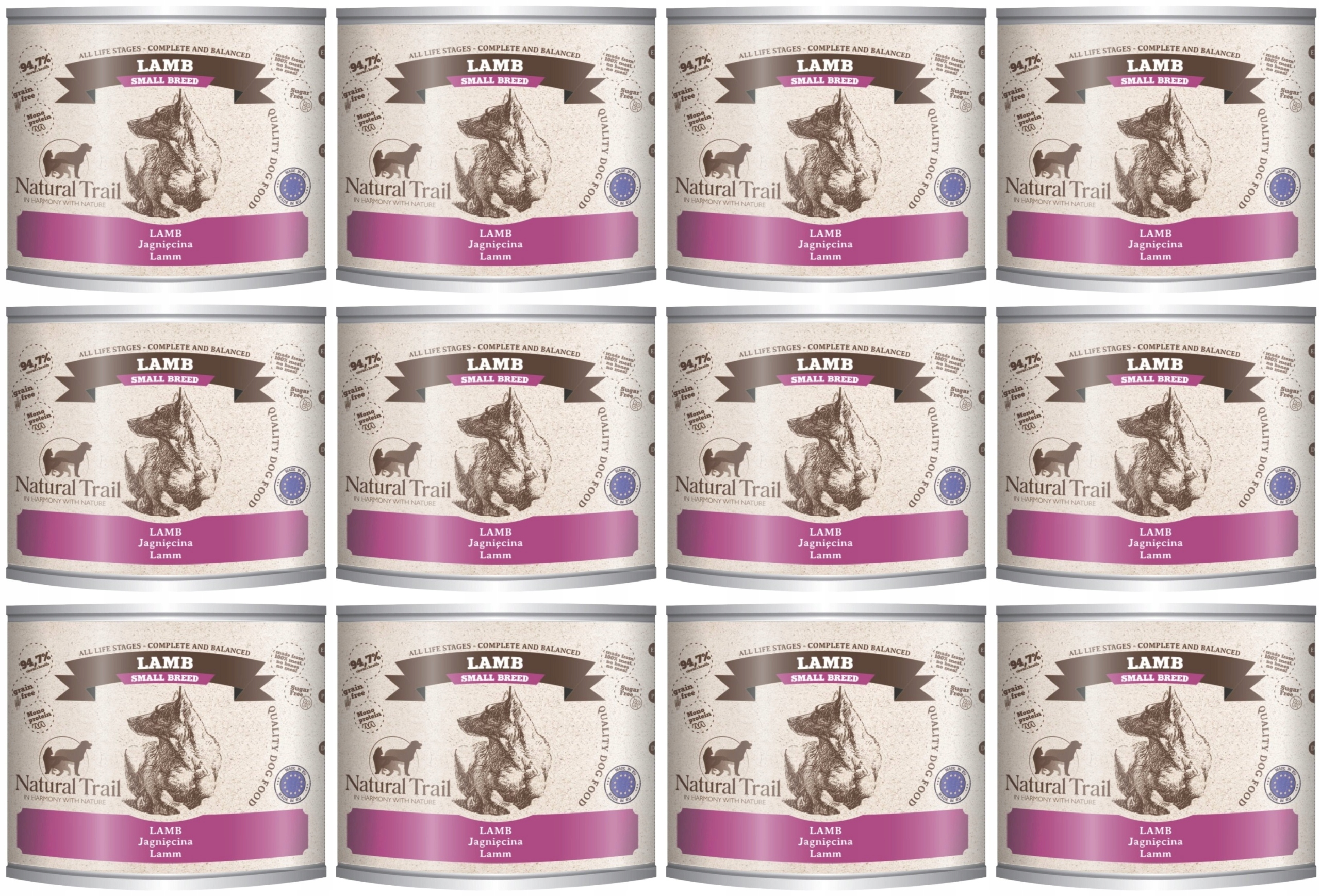 Levně Natural Trail jehněčí malého plemene 12 x 200 g