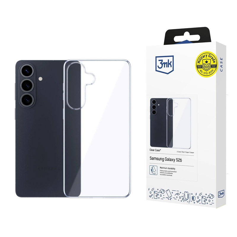 Etui 3MK do Samsung Galaxy S26 Clear Case Oryginalne Przezroczyste Plecki
