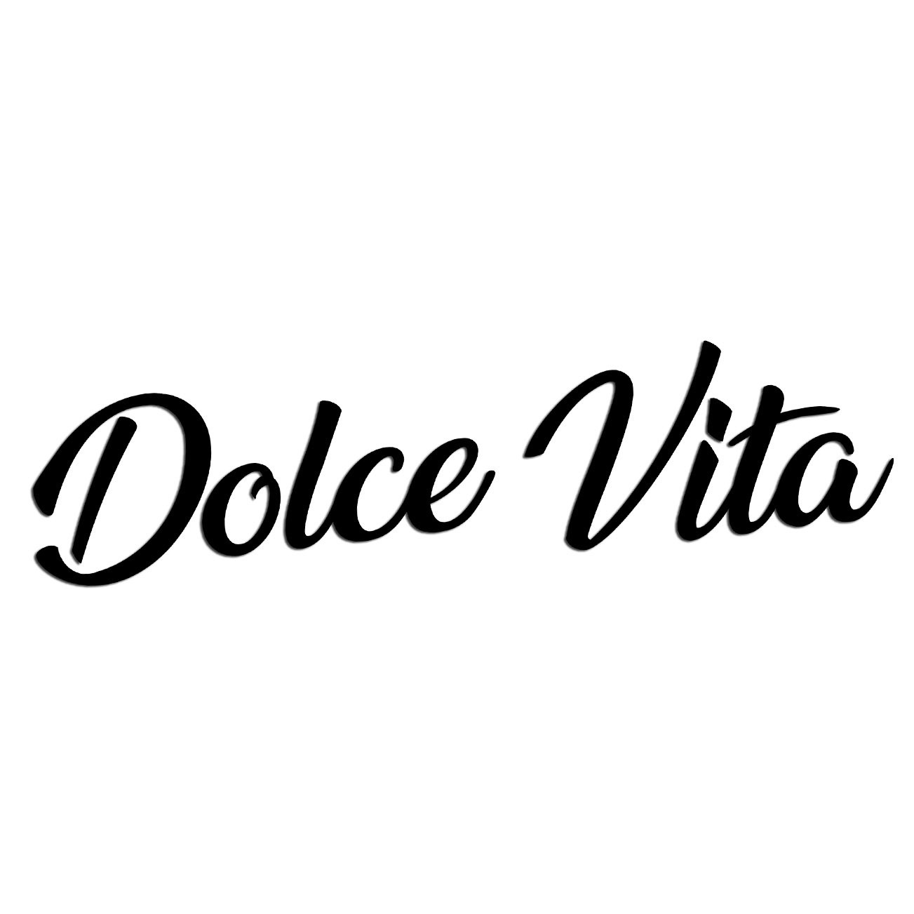 Wycinana naklejka napis Dolce Vita Italy czarna J and A