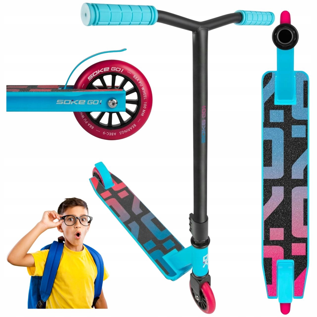 Hulajnoga Wyczynowa dla Dzieci Nastolatka Skate Dla Chłopca