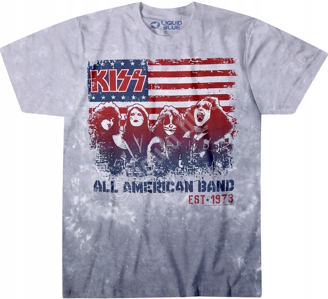 Kiss All American Band Liquid Blue M