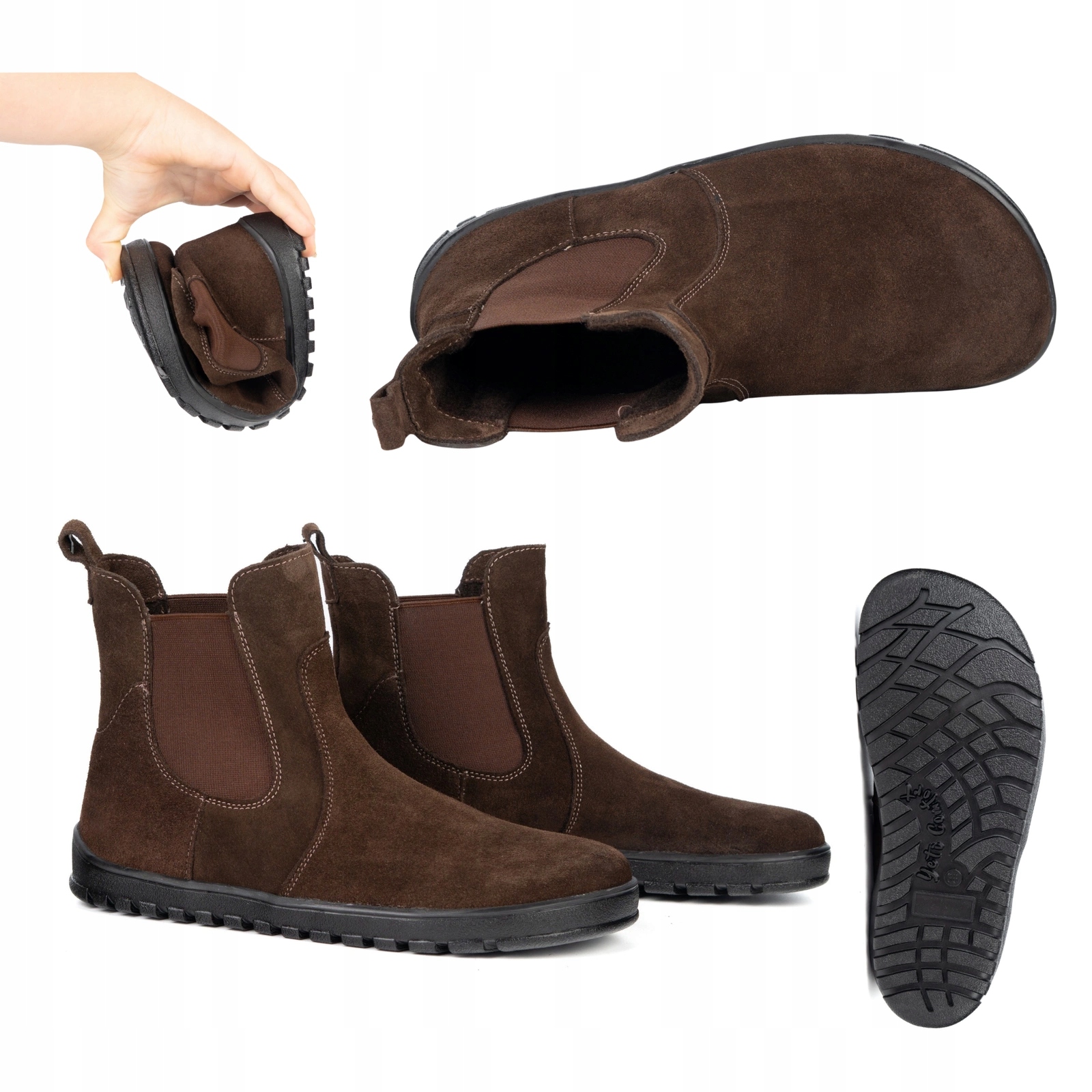 Barefoot dámské zimní kozačky spodní díl 1797POL hnědé 38