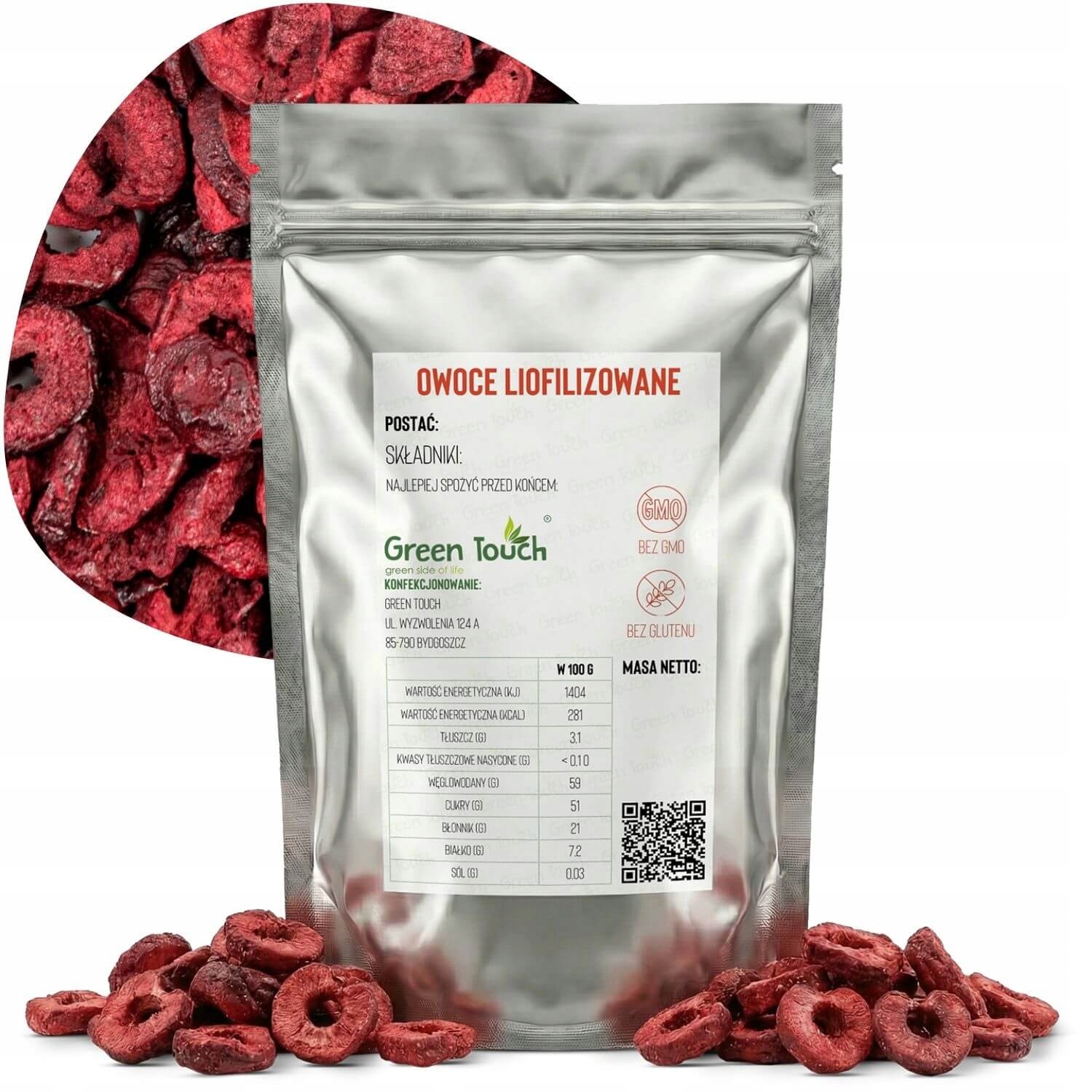 Levně Višně Lyofilizované višeň, ovoce 200 g, třída A