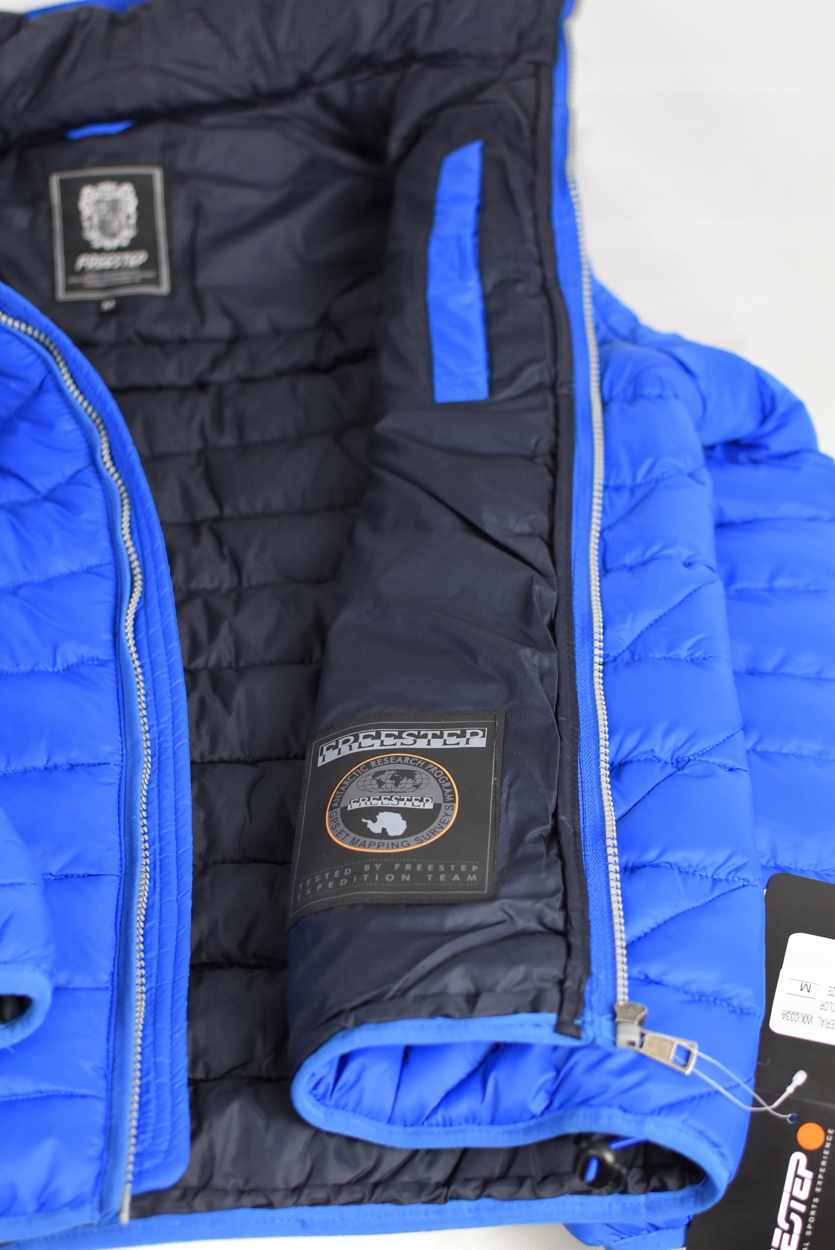 Kurtka zimowa pikowana FST niebieska WX033_XXL Kolor niebieski