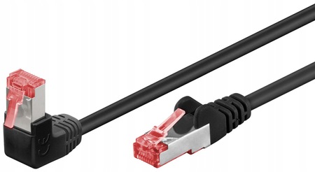 Kabel Lan Patchcord Cat 6 S/ftp 1x90 Czarny 3m