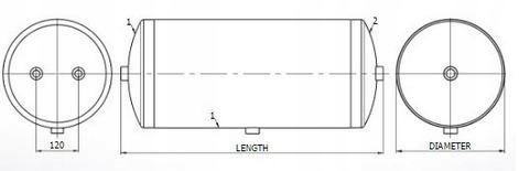 3354510 - Воздушный бак 10л 206X370
