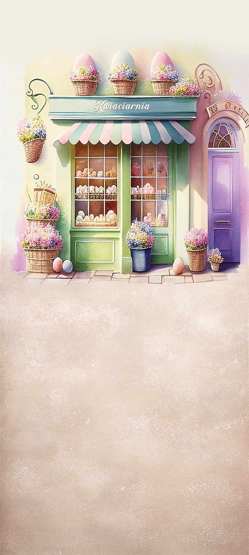 TŁO tła WIELKANOCNE, wiosna 160x400 WLKN079 Kod producenta brak