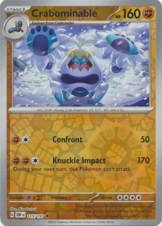 Crabominable 115/197 Reverse Holo Pokemon