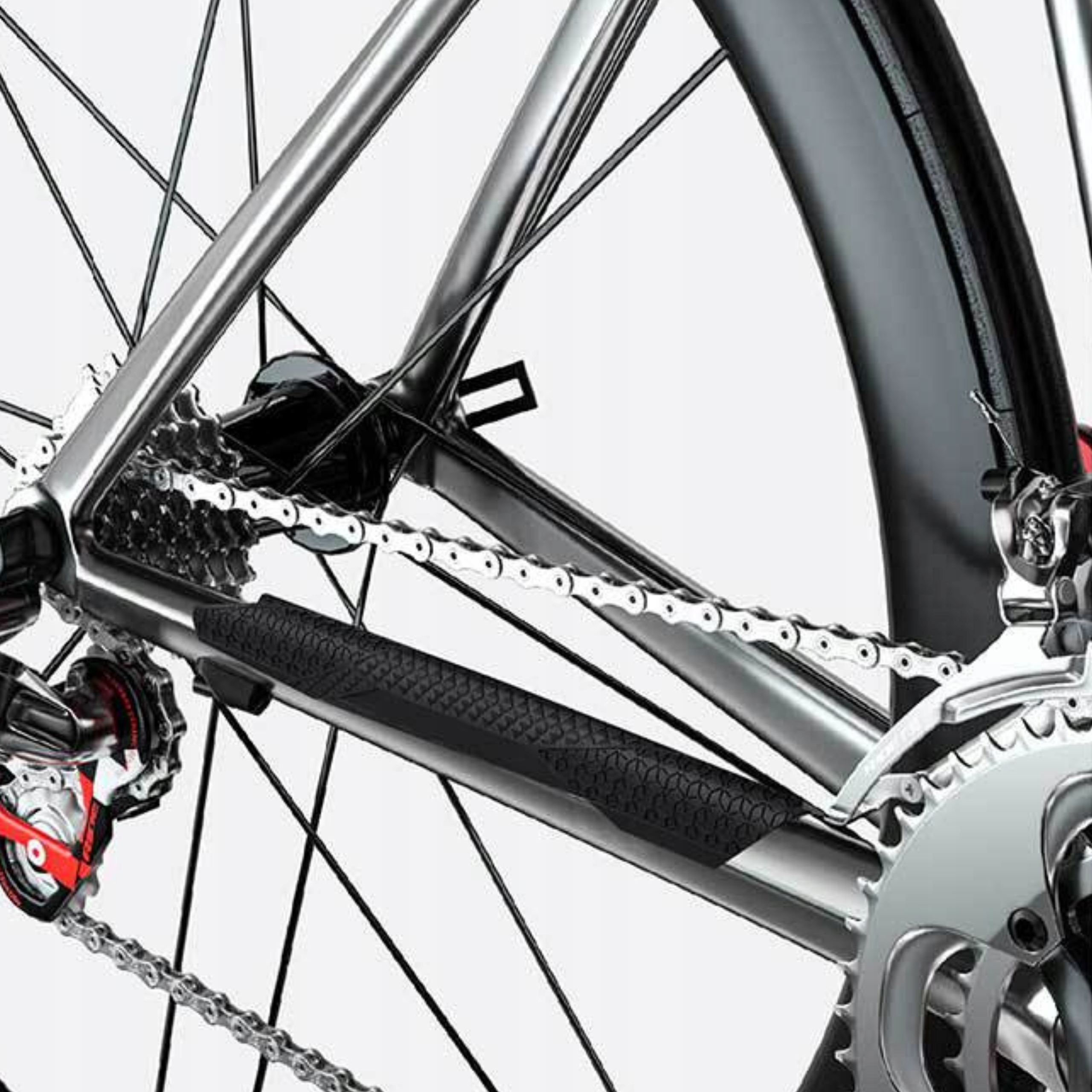 SILIKONOWA OSŁONA RAMY ROWEROWEJ POD ŁAŃCUCH UNIWERSALNA ELASTYCZNA WZ2 Kod producenta Gearox OSŁONA NA RAMĘ ROWEROWĄ WZ2