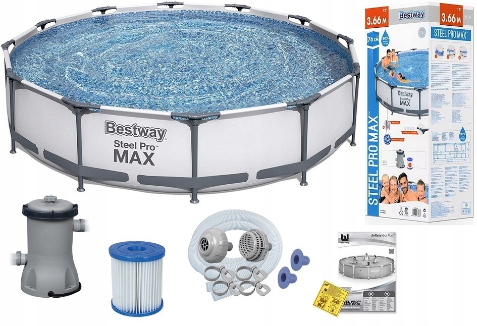 

Basen Ogrodowy Stelażowy 366x76CM Bestway 10W1