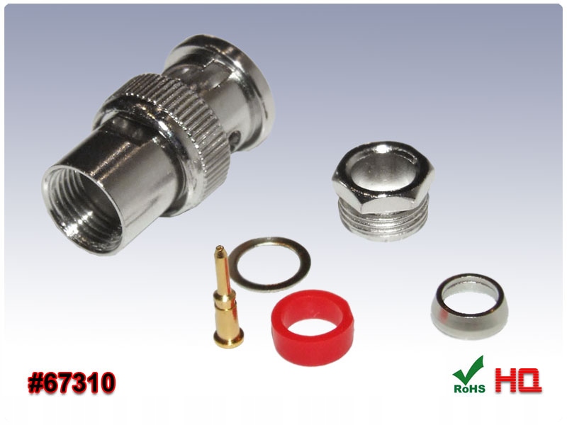 Wtyk BNC - Skręcany Na RG59 Kod producenta Wtyk BNC - Skręcany Na RG59