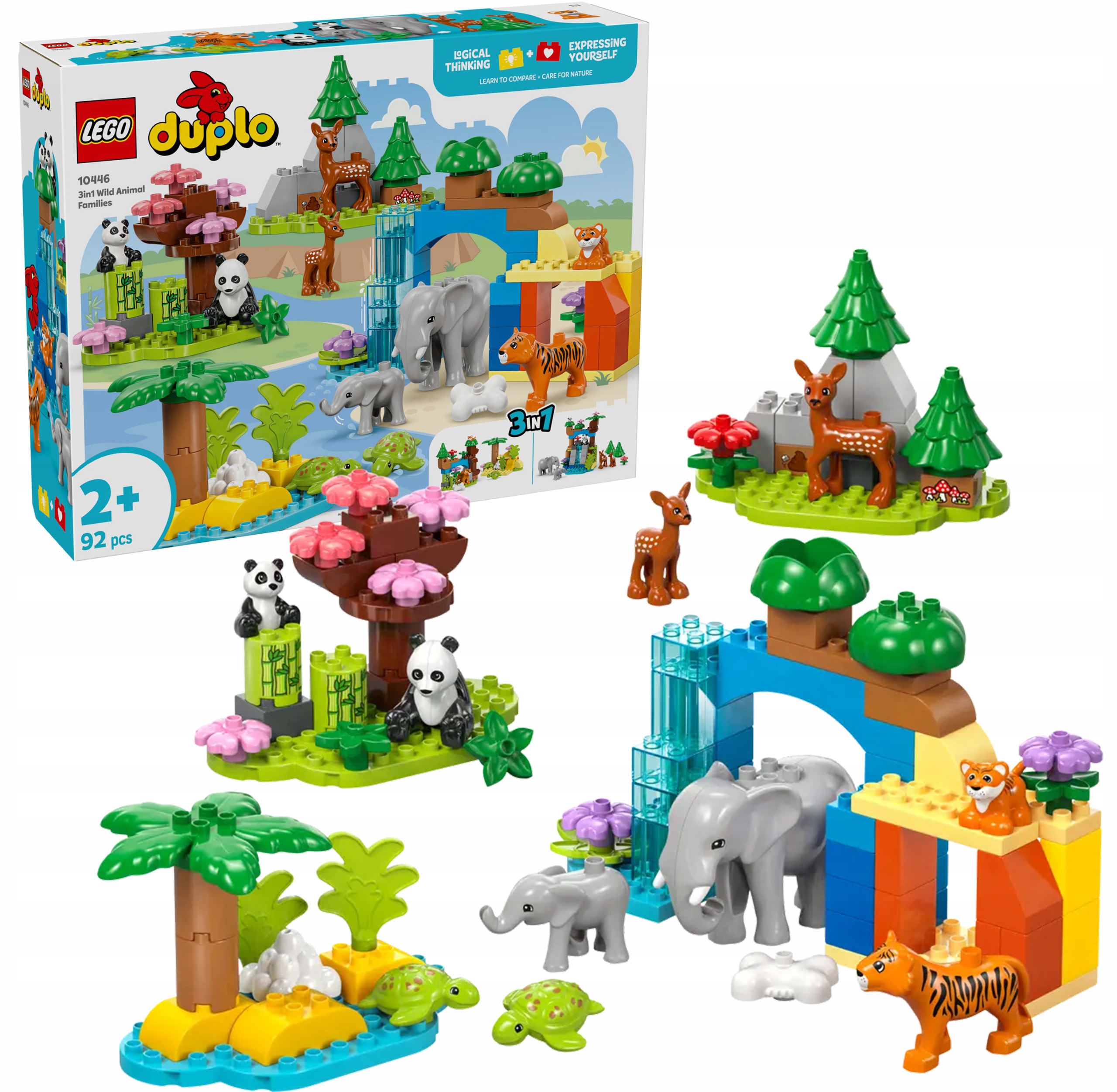 Lego Duplo Rodiny divokých zvířat 3v1 10446