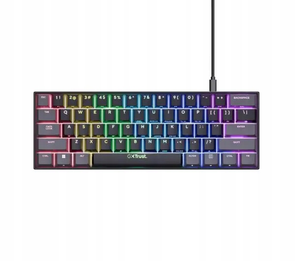 Klawiatura przewodowa mechaniczna Trust Gxt 867 Acira Czarna