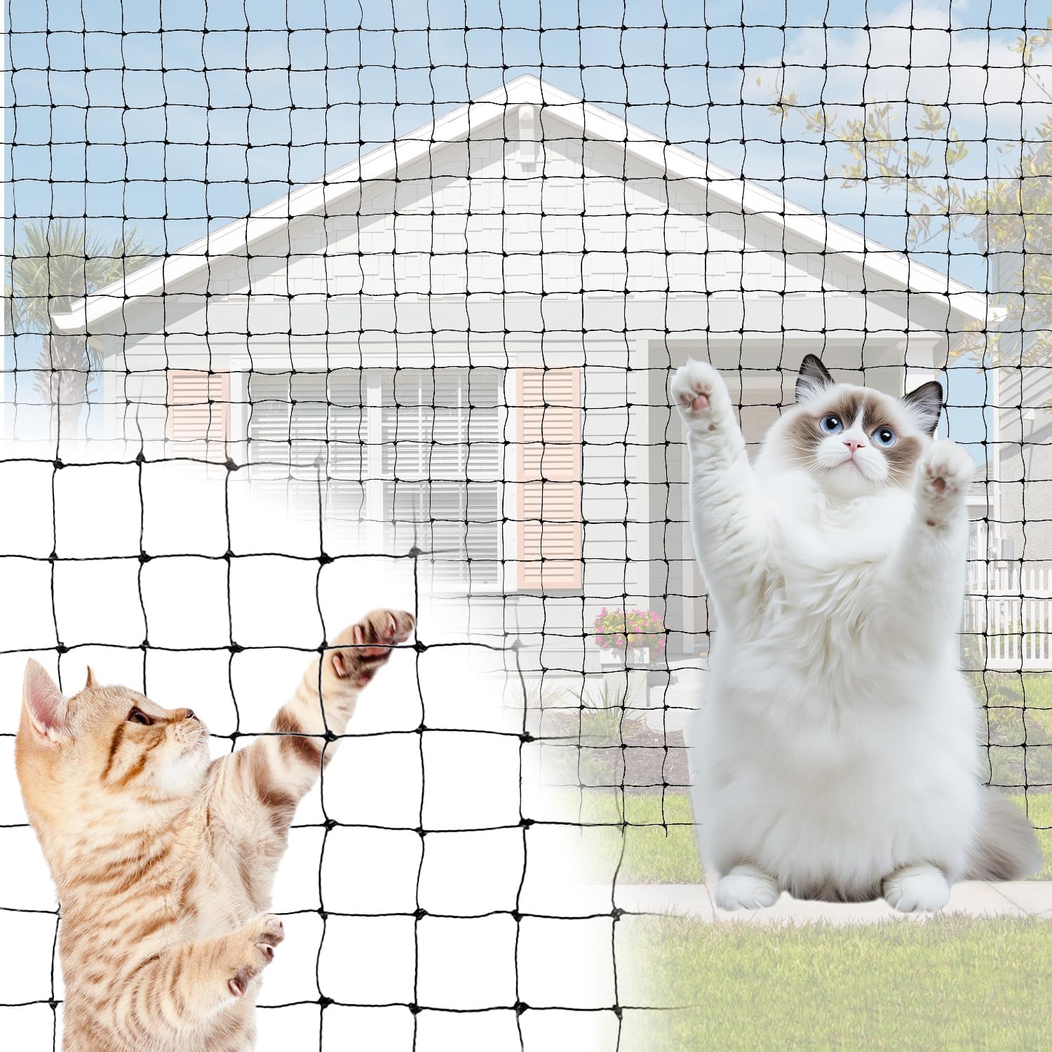 2 x Síť Pro Kočky 10 x 3 m Síťka Na Balkon Ochranné Okno Silná Velká