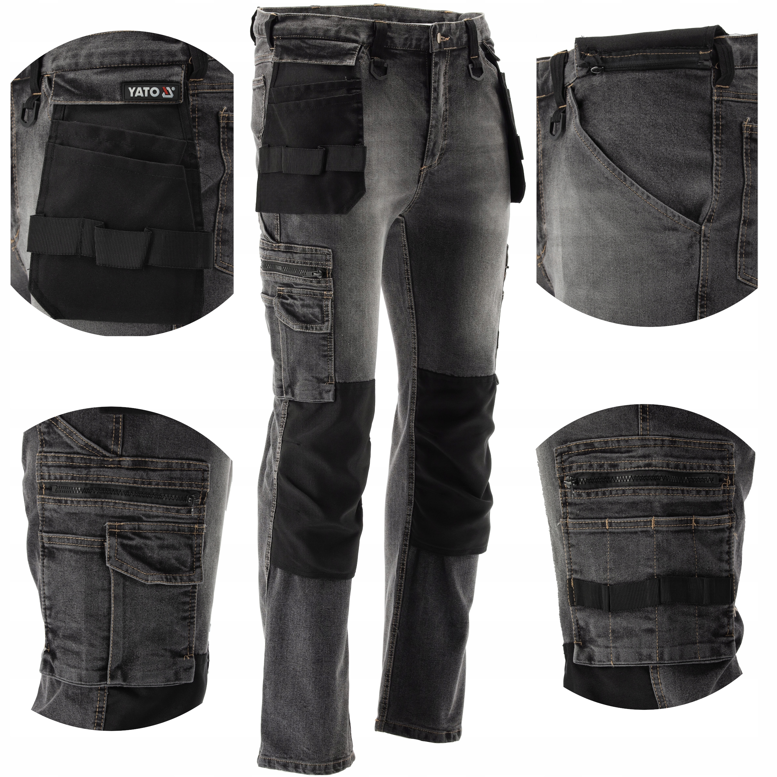 Spodnie Robocze Ochronne Monterskie Jeans Rozm. XL