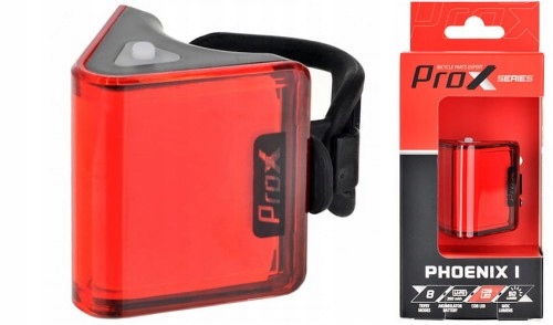 OŚWIETLENIE ROWEROWE TYLNE PROX PHOENIX I 50 lm USB MOCNA 8 TRYBÓW