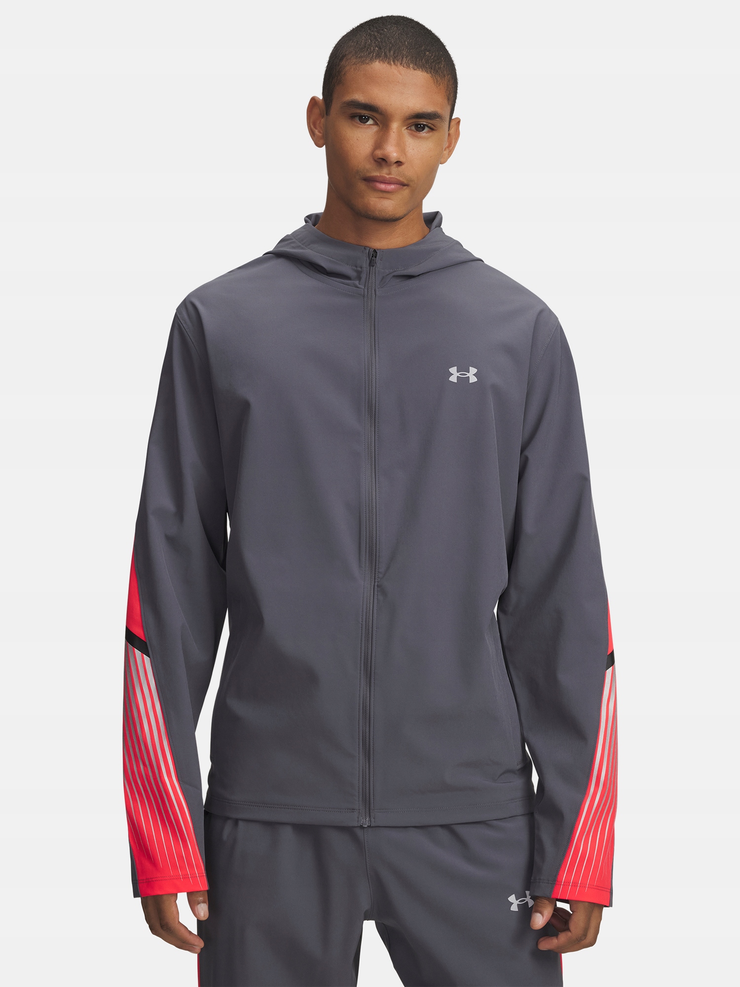 Under Armour Pánská bunda Under Armour Ua Velociti Storm Hooded Jkt-GRY