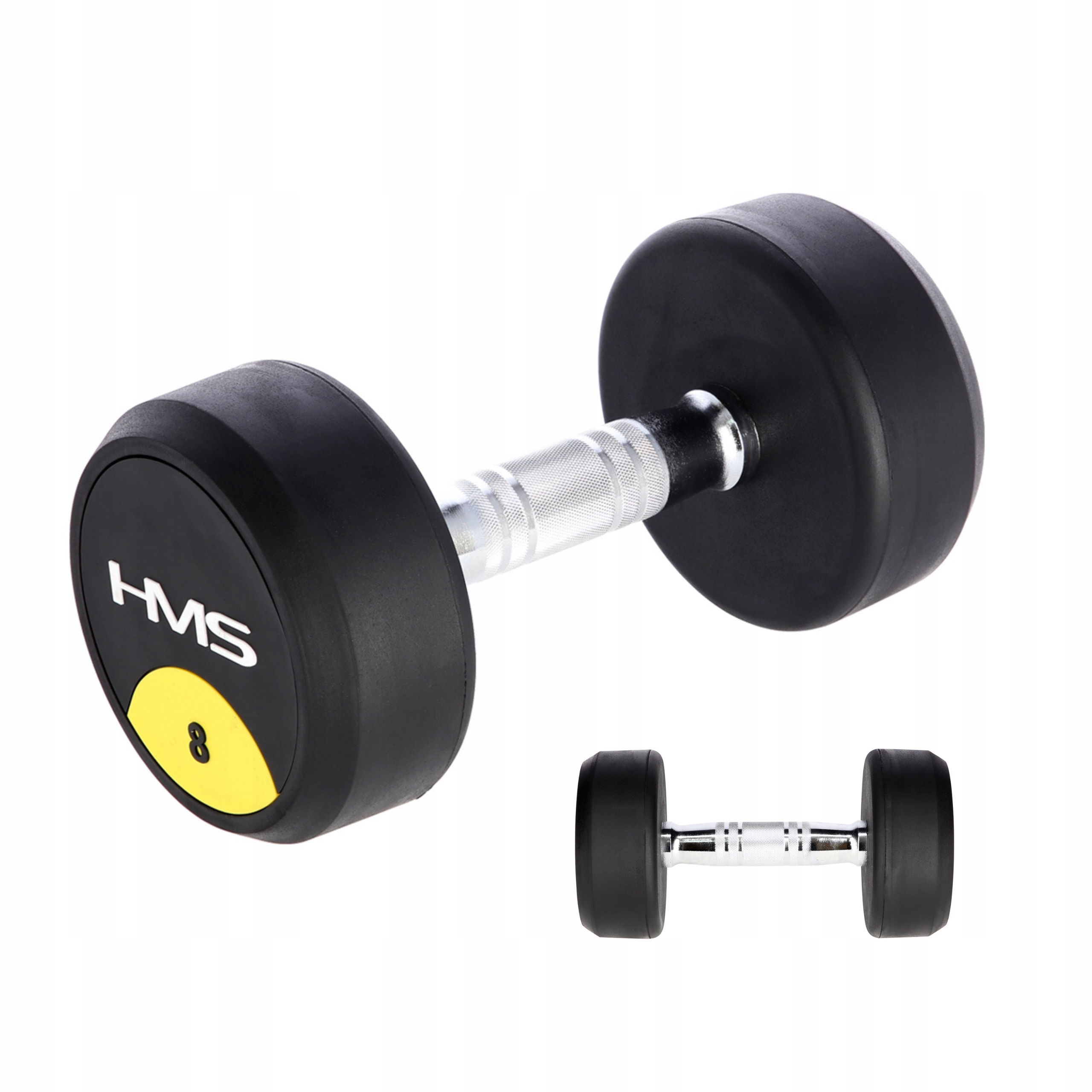Hantelka Gumová činka Kulatá Závaží pro Crossfit trénink 8 kg Hms
