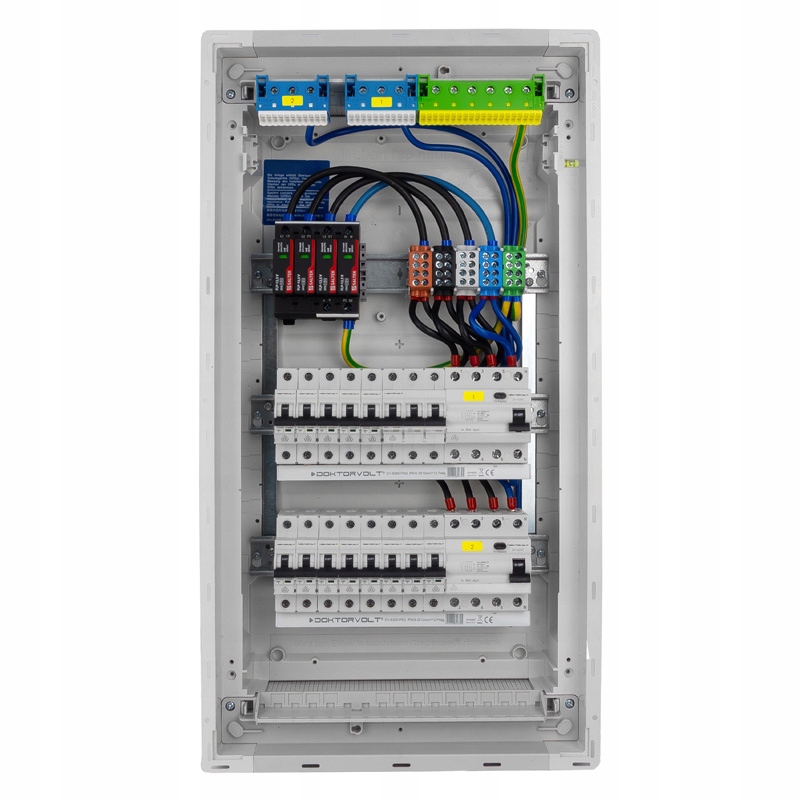 Podomietkový modulový rozvádzač 3x12 zabezpečený 14xMCB 1xRCCB Vde