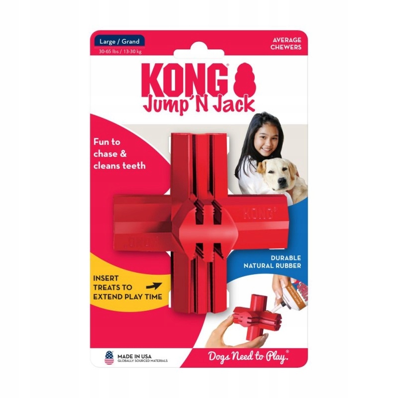 Kong Dental Jump N Jack Interaktywny Gryzak Dla Psa Rozmiar L