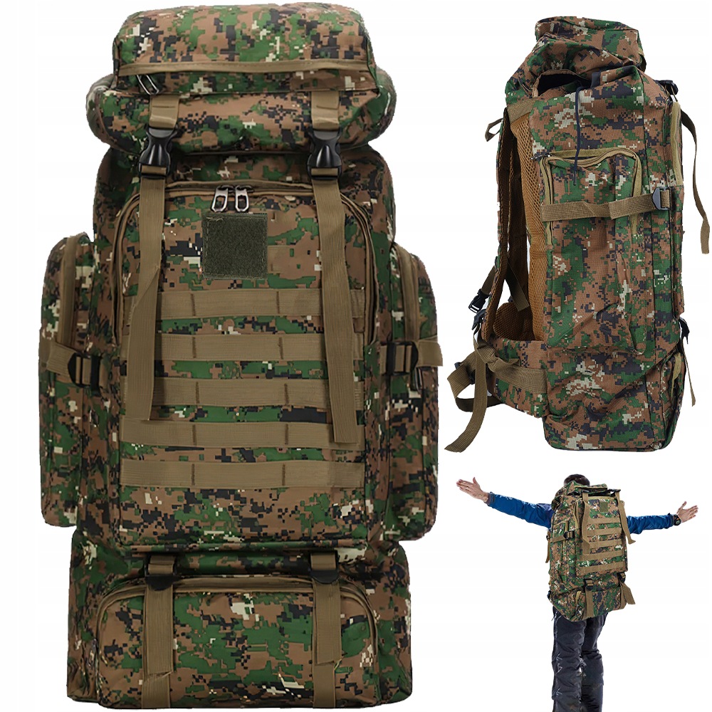Plecak Militarny Turystyczny 75L Moro Oxford Wyprawowy Trekkingowy