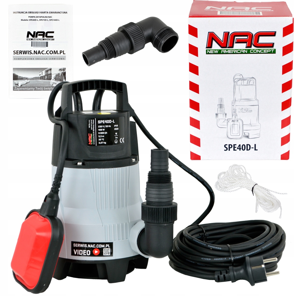 

Pompa Zatapialna Do Brudnej Wody Nac Spe 40D-L