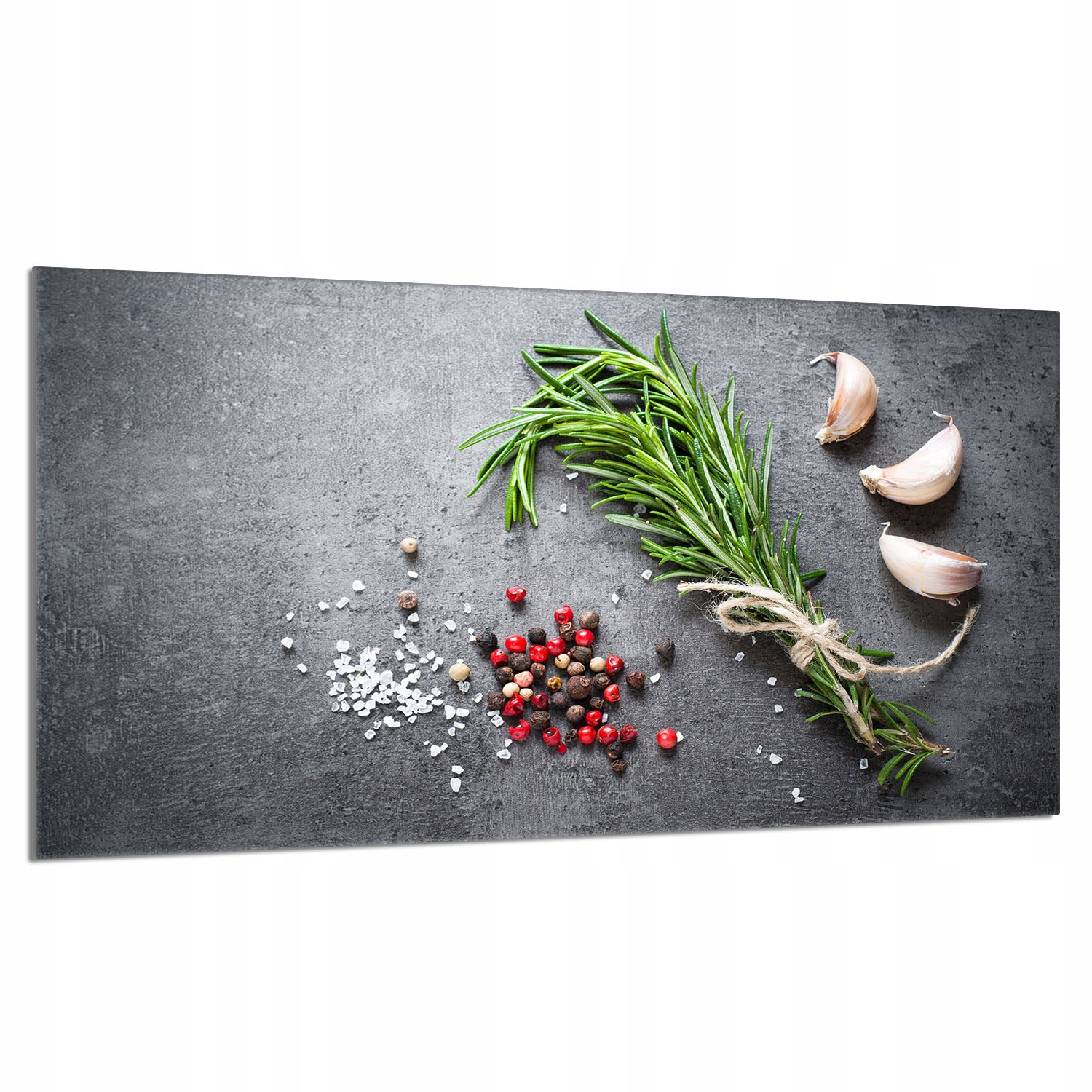 Skleněná ochranná deska na sporák 90x52 Koření do kuchyně