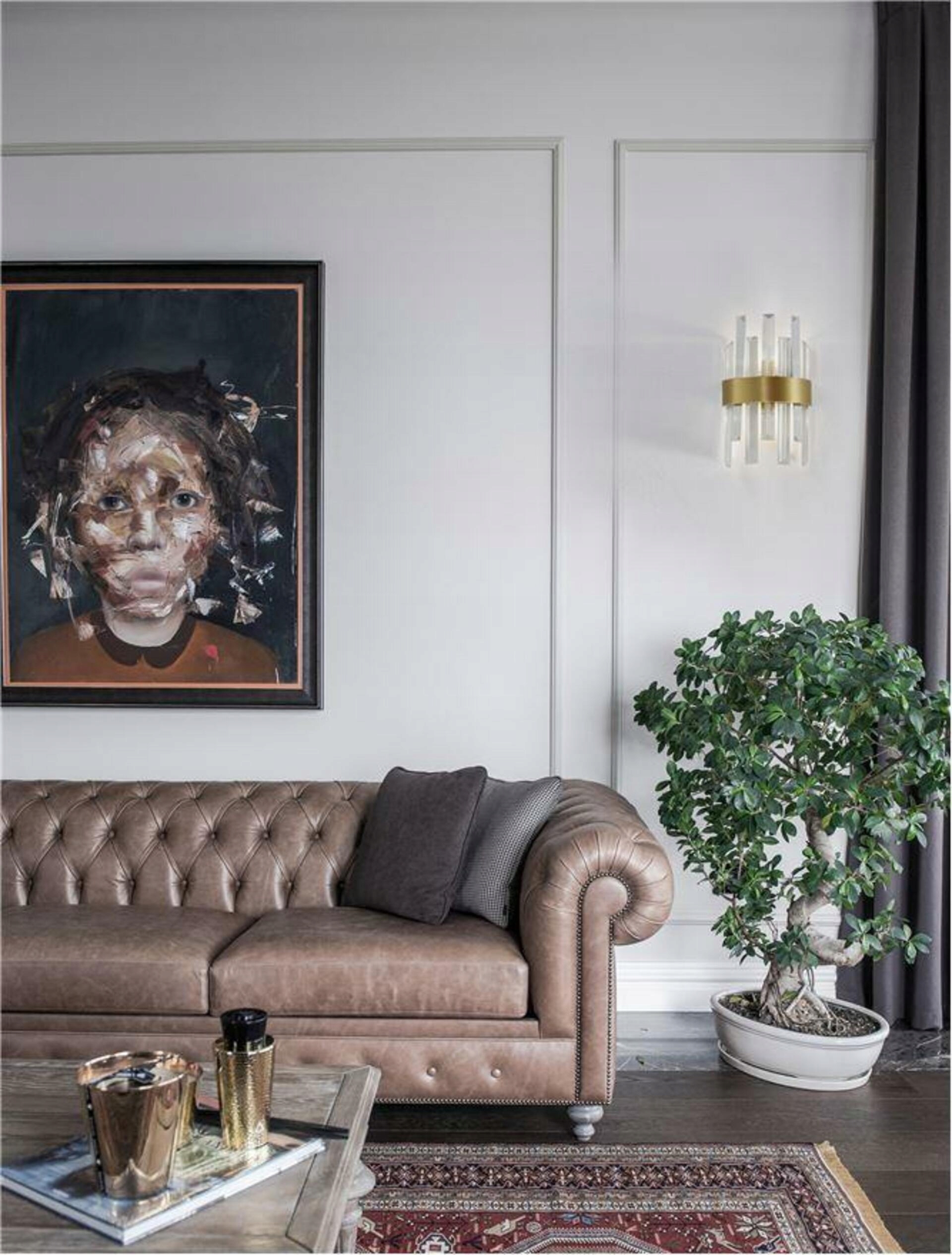 Nova Luce nástěnné svítidlo Crown saténový zlatý kov čirý křišťál (7 ks) G9