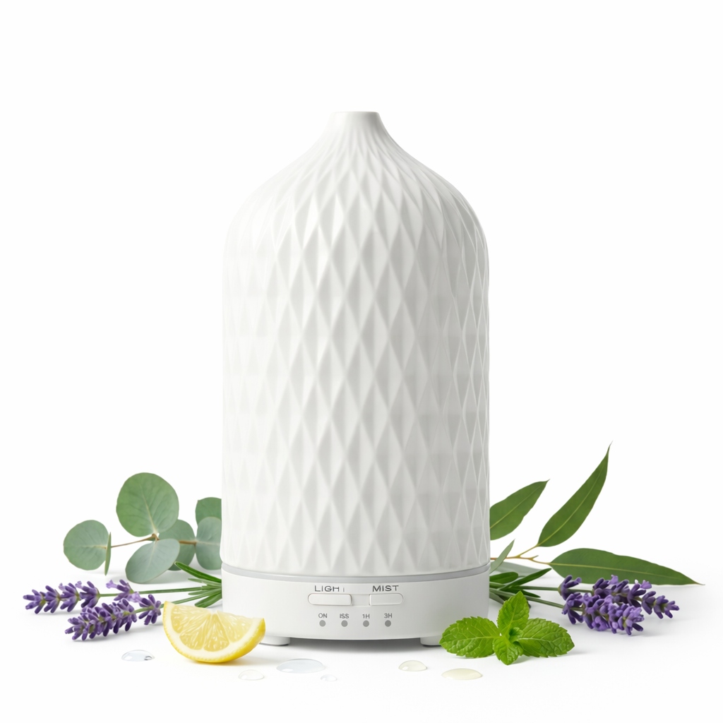 Difuzér Aroma Ceramic Institut pro aromaterapii keramický difuzér vzor trojúhelníky