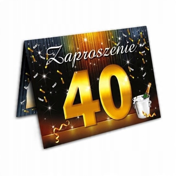 

Zaproszenie na 40ste 40 urodziny z kopertą zx6800
