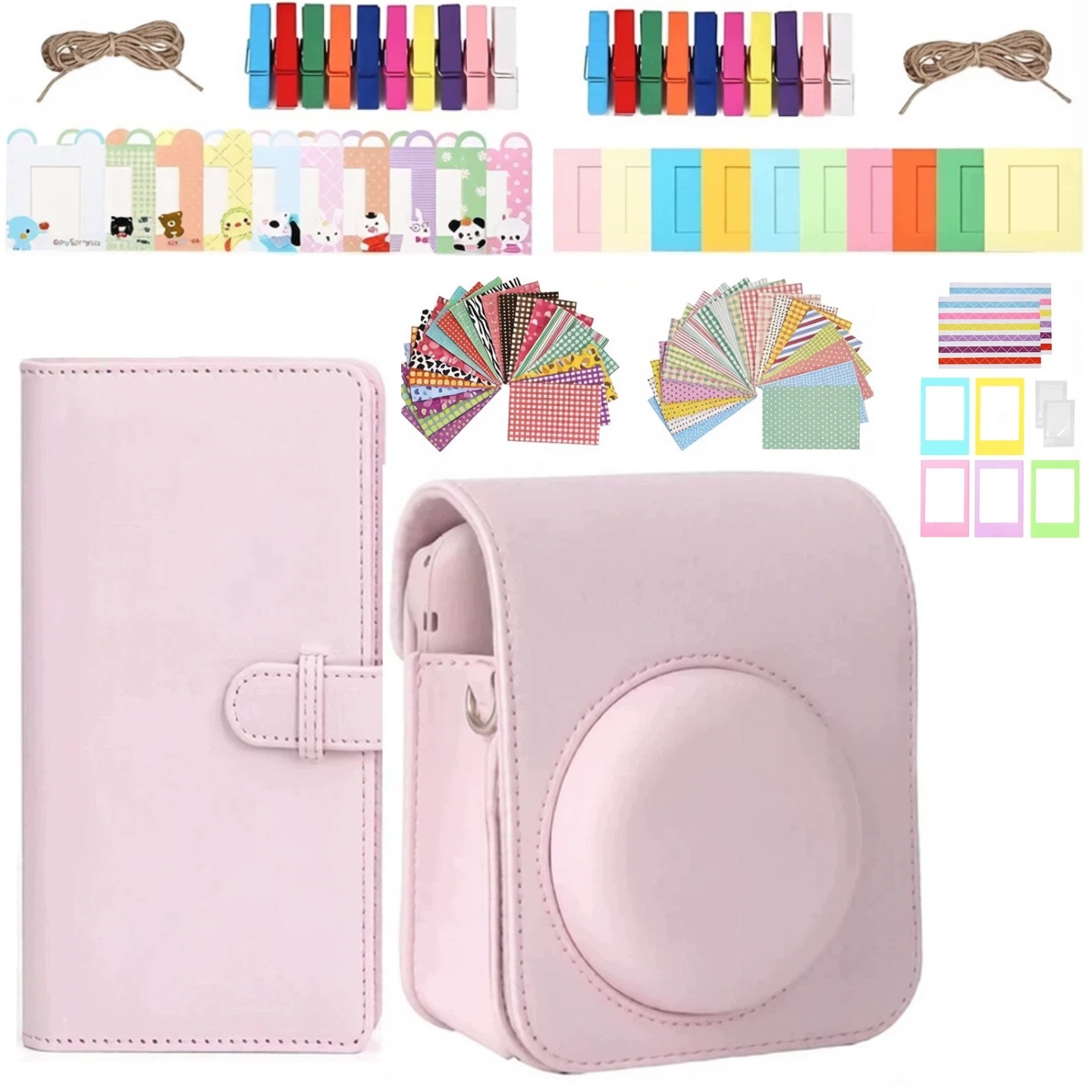Pouzdro Pro Fujifilm Instax Mini 12 11 10 9 8 Sada Doplňků K Fotoaparátu Růžová