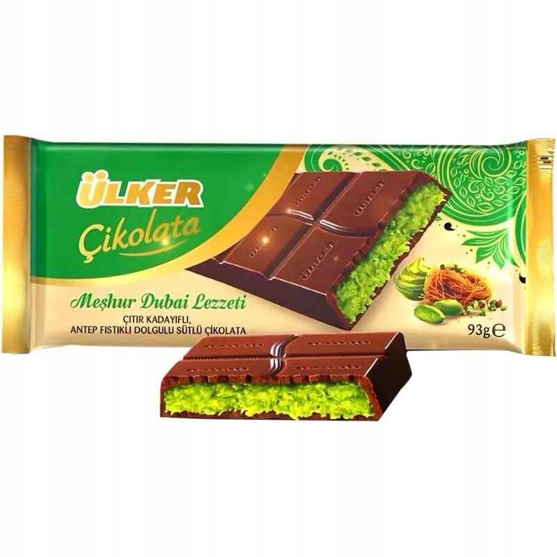 Czekolada Dubajska z pistacjami kadayif Dubai Chocolate Ülker 93gram X 3