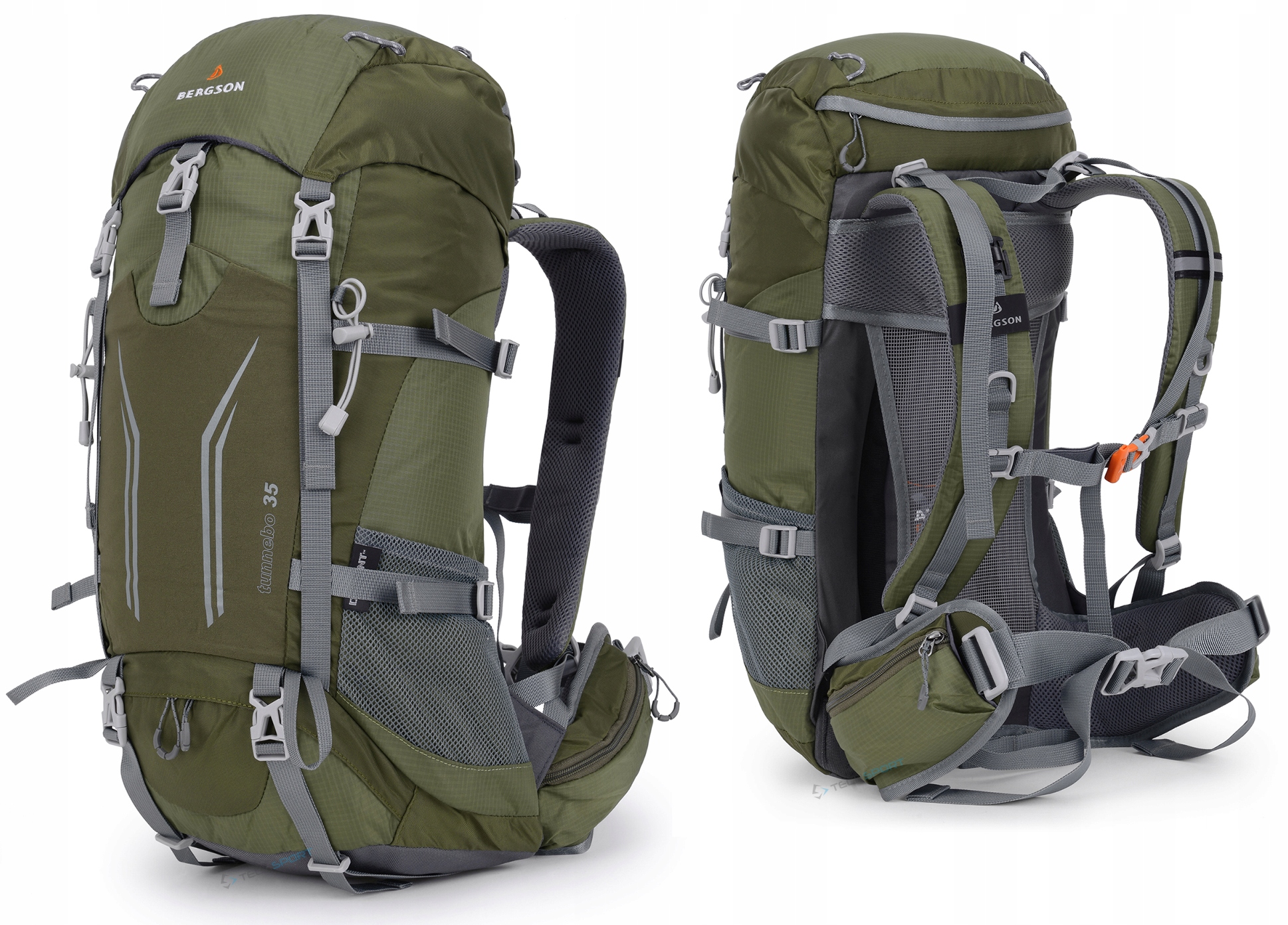 Arkový Batoh Bergson Tunnebo 35L Olive Prodyšný Obal