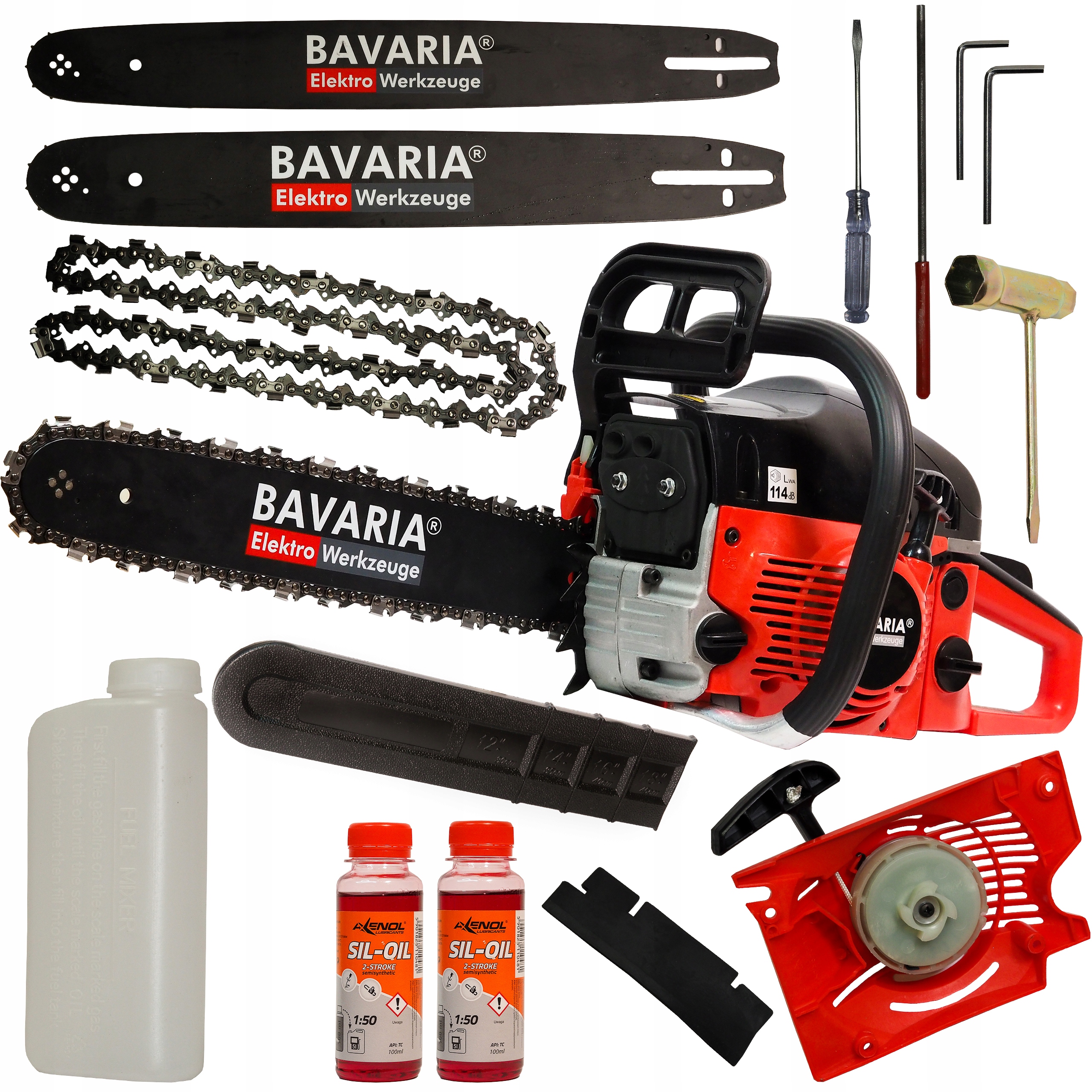 PIŁA SPALINOWA PILARKA ŁAŃCUCHOWA +ZESTAW XXL OLEJ