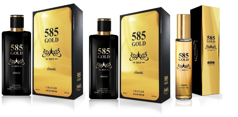 Chatler 585 Gold Men 2x100 ml 30 ml parfémovaná voda sada
