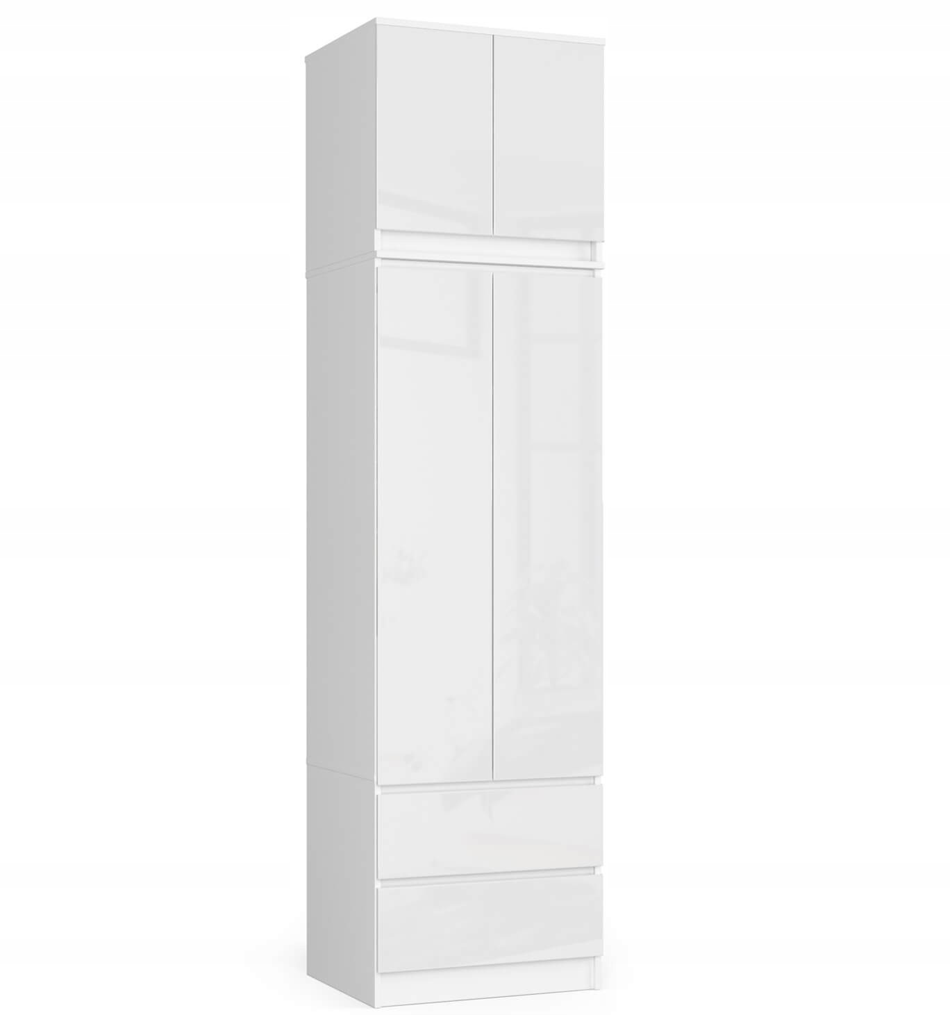 Skriňa S Nadstavcom S60 2D 2KS Clp Pk Biela Biely Lesk Akd