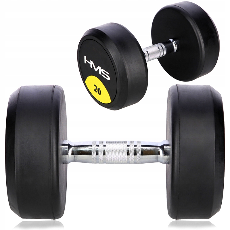 HANTELKA HANTLA SZTANGIELKA GUMOWANA FITNESS 20KG