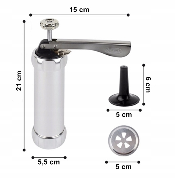 MASZYNKA PRASKA DEKORATOR DO CIASTEK CIASTA TORTÓW Materiał dominujący stal nierdzewna