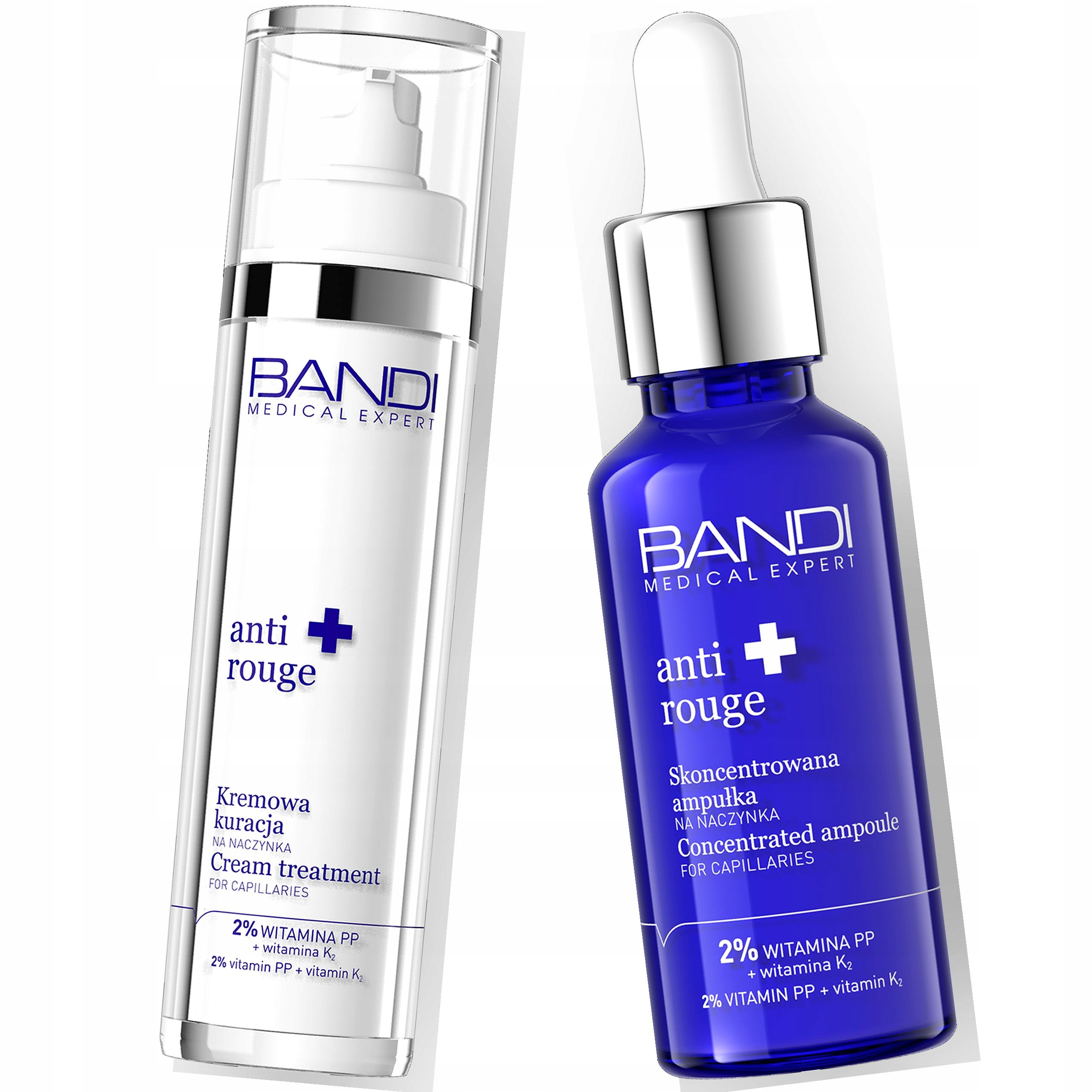 Zestaw krem ampułka Bandi cera naczynkowa Redukcja Zaczerwienień