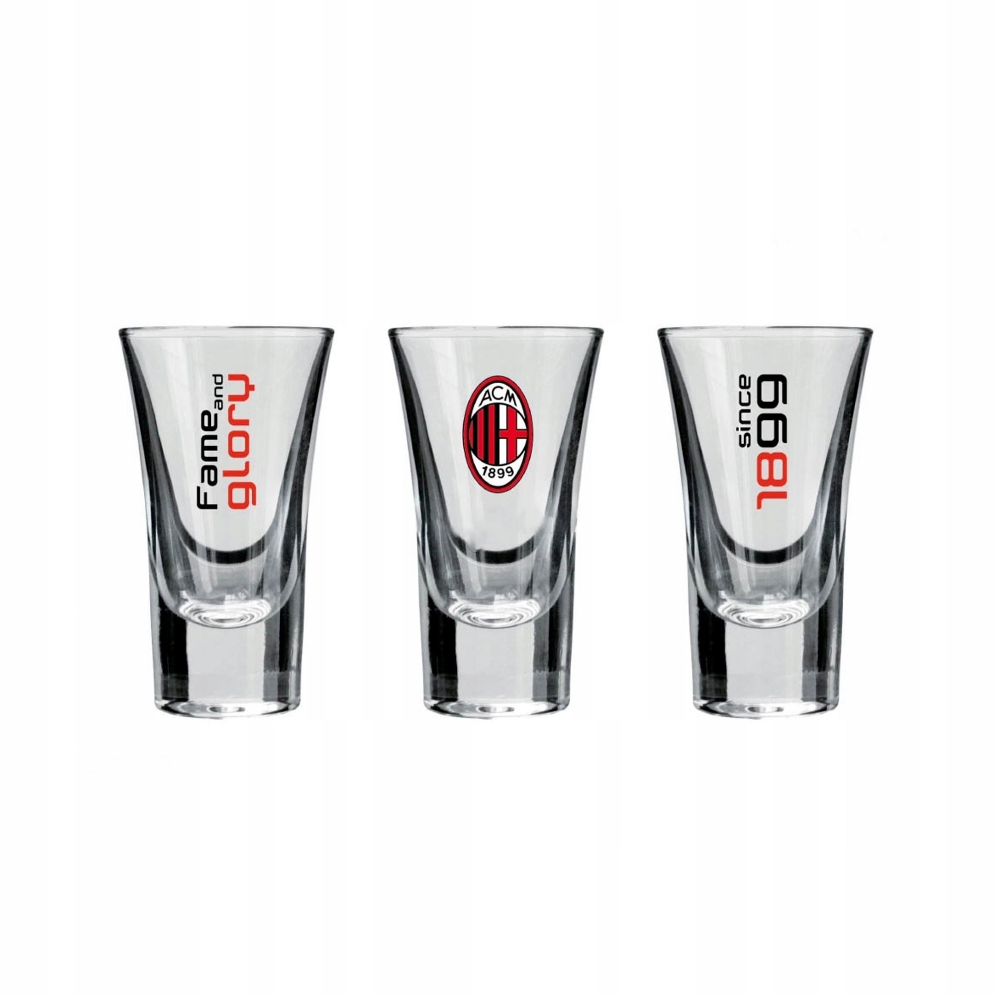 

810245 Ac Milan Kieliszek Kieliszki Wódki 3 Sztuki