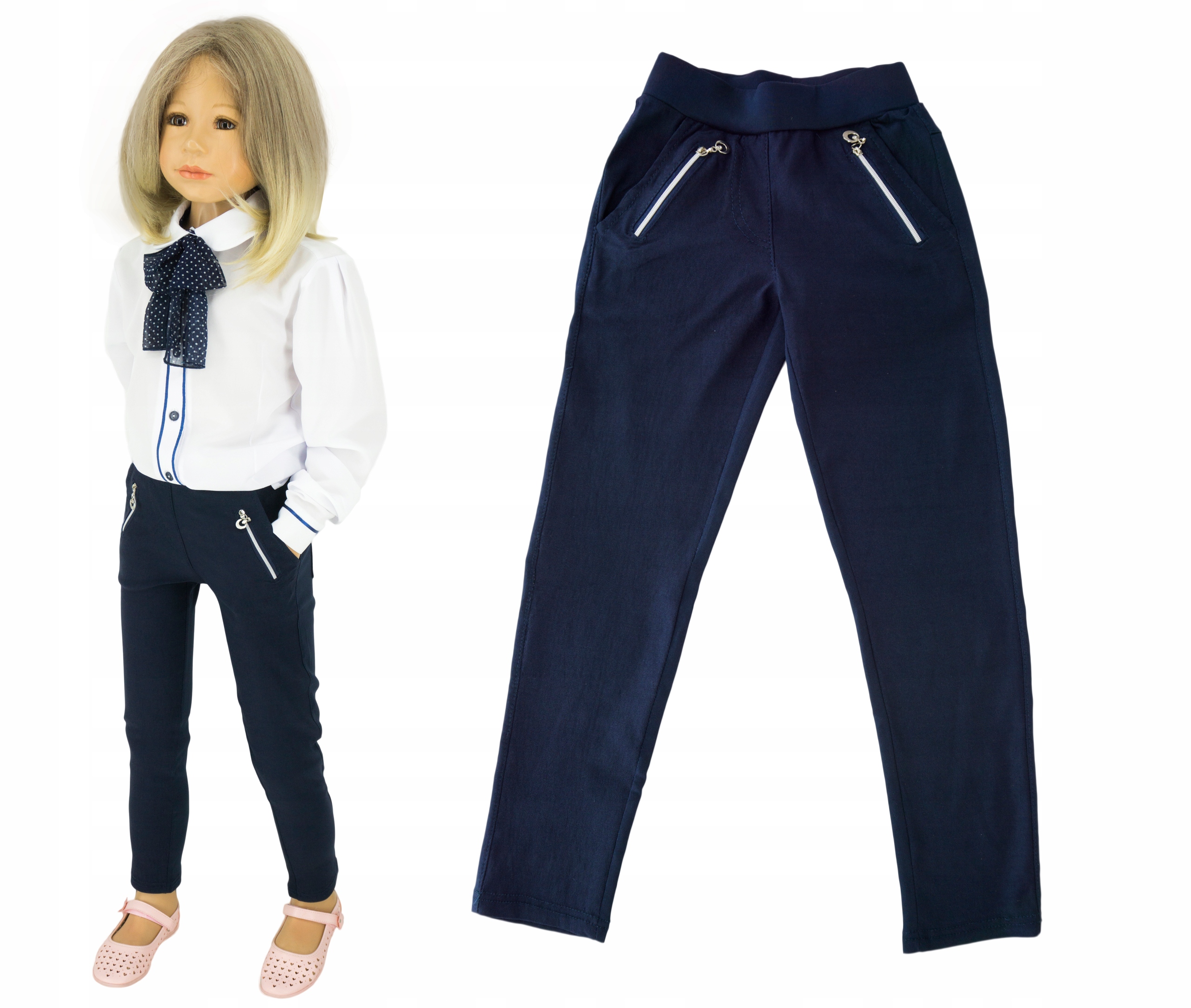 

Z150 Legginsy spodnie z suwaczkami 122