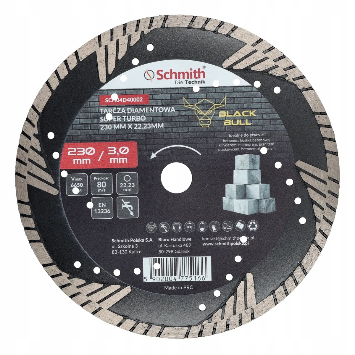 Diamantový kotouč turbo230x22.23 mm BlackBull