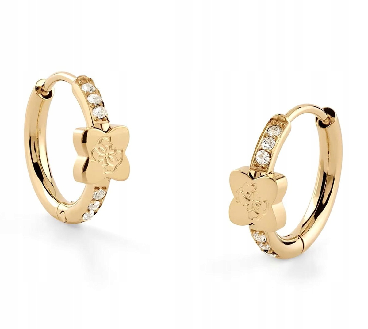 Guess Z Ocelového Zlata S Divokým Náušnice Křišťály /u