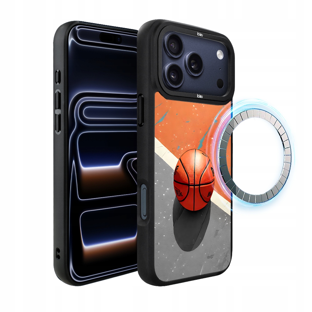 Pouzdro pro iPhone 17 Pro Ibizu DropGuard Matt s MagSafe, #Move, Basketbal