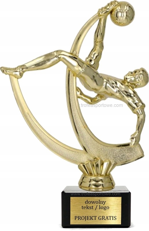 

złota statuetka Piłka Nożna 18cm XL +grawer