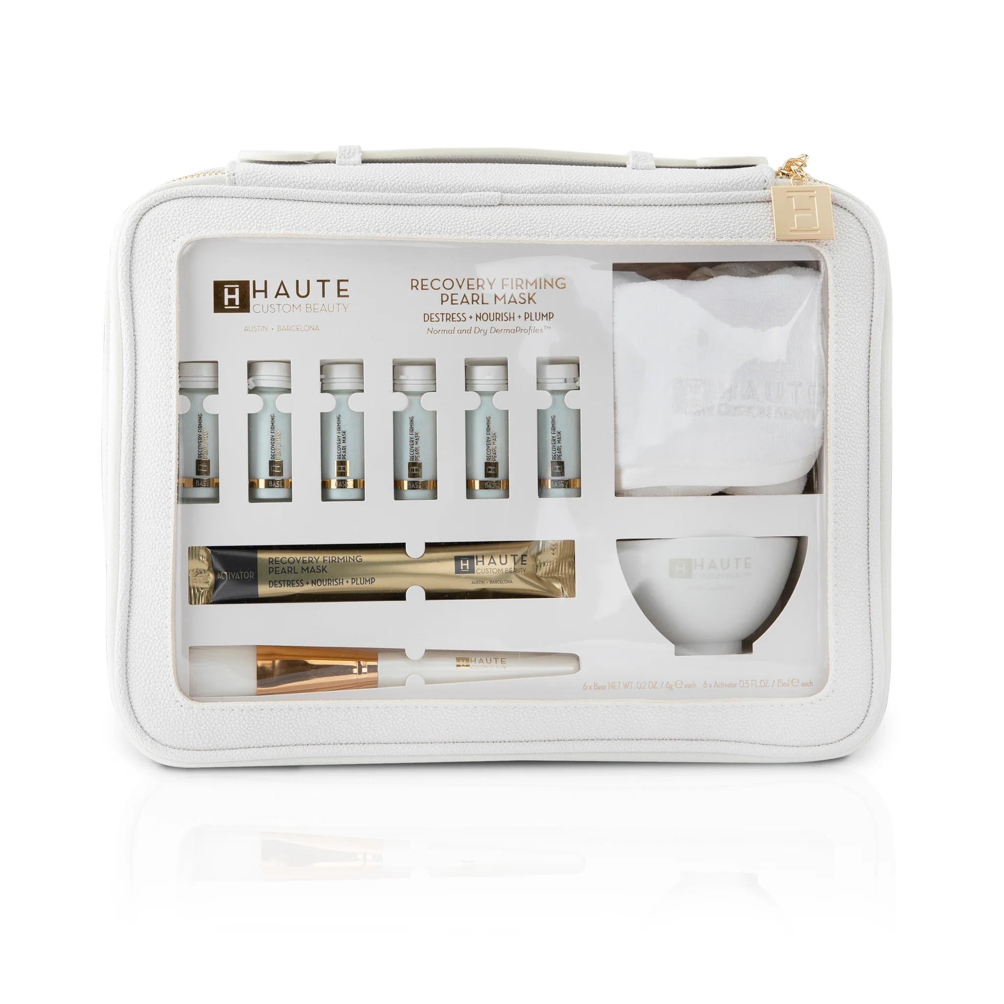 Haute Custom Beauty Recovery Firming Pearl Mask Zestaw 6 Kuracji