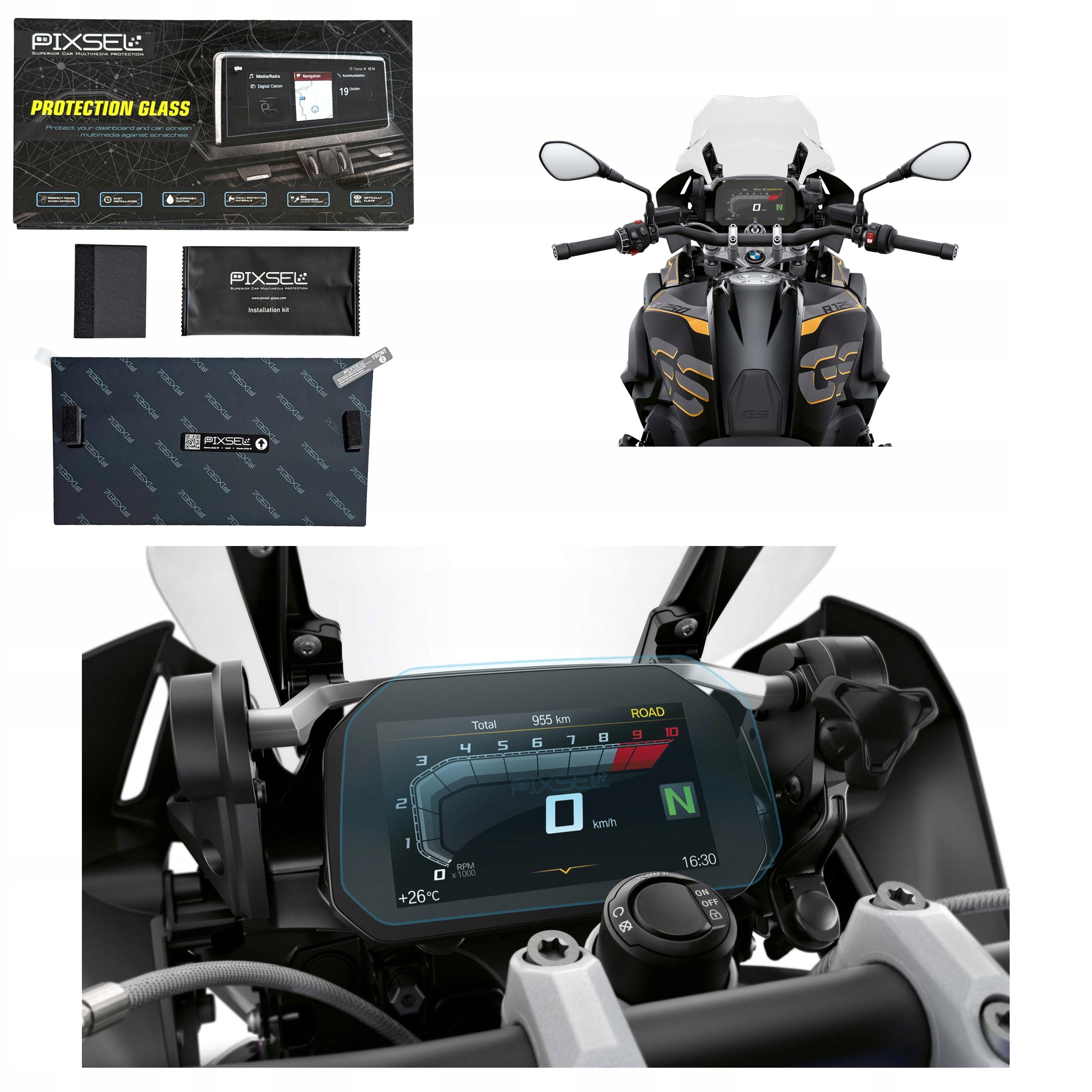 Antyodciskowe Matowe Szkło Ochronne Bmw R1250 GS/Adventure/R/RS-8.6“