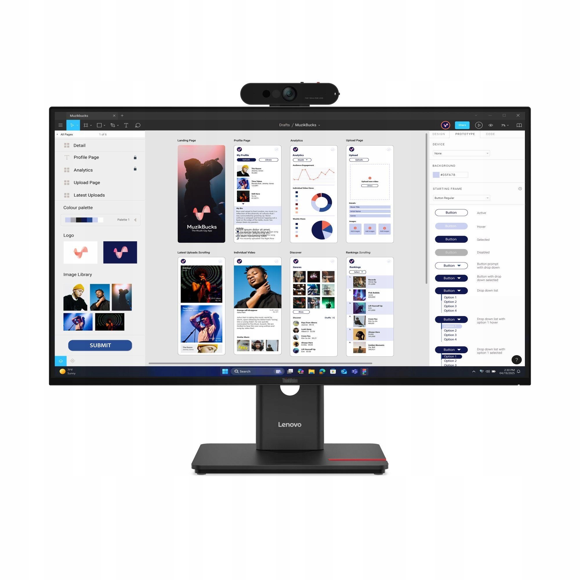 Lenovo LCD T32UD-40+MC60 31.5", Ips, 16:9, 3840x2160, 60Hz, 350cd/ m2,…